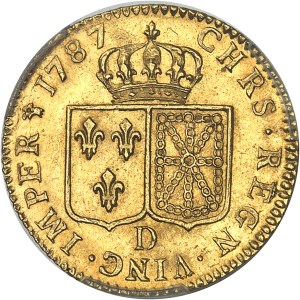 Louis XVI (1774-1792). Louis d'or à la tête nue 1787, 2d semester, D, Lyon.