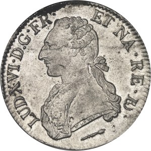 Louis XVI (1774-1792). Écu de Béarn aux rameaux d'olivier 1786, cow, Pau.