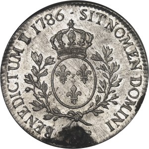 Louis XVI (1774-1792). Écu de Béarn aux rameaux d'olivier 1786, cow, Pau.