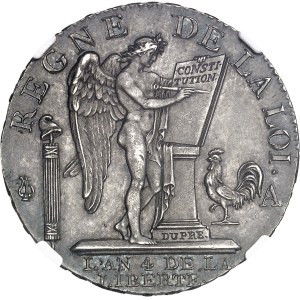 Constitution (1791-1792). Demi-écu de 3 livres FRANÇOIS 1792, 2e semestre - An 4, A, Paris.