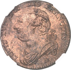 Constitution (1791-1792). 12 deniers FRANÇOIS 1791, 2nd semester - Year 3, D, Lyon.