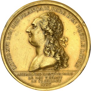 Constitution (1791-1792). Medal, Assemblée des électeurs de Paris, July 17, 1789, by B. Duvivier 1789, Paris.