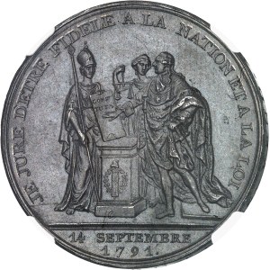 Constitution (1791-1792). Monneron au serment du Roi, par Dupré 1791, Birmingham.