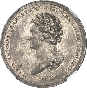 Constitution (1791-1792). Medal, Death of the Queen, by J. J. G. Stierle 1793, Berlin.