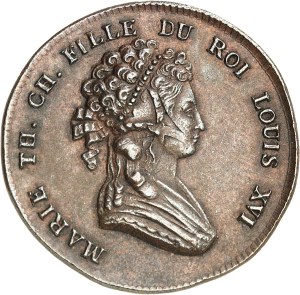 Constitution (1791-1792). Token, Marie Thérèse Charlotte daughter of Louis XVI (victims of the Revolution) [1793], Restoration period, Paris.