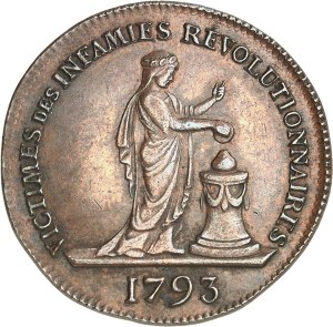 Constitution (1791-1792). Token, Marie Thérèse Charlotte daughter of Louis XVI (victims of the Revolution) [1793], Restoration period, Paris.