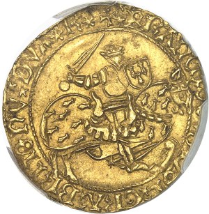 Brittany, François I (1442-1450), Golden shield with knight or florin with rider ND, R, Rennes.