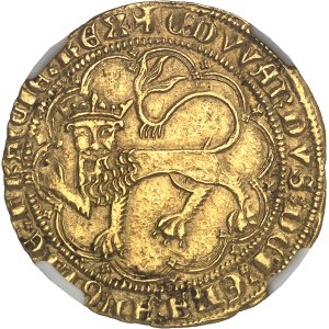 Aquitaine, Édouard III (1325-1362). Léopard d’or, 3e émission ND (juillet 1357), Bordeaux.