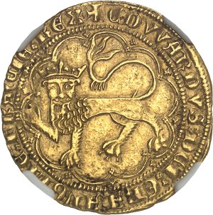 Aquitaine, Edward III (1325-1362). Golden Leopard, 3rd ND issue (July 1357), Bordeaux.