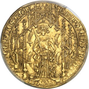 Aquitaine, Edward IV, the Black Prince (1362-1372). Pavillon d'or or noble guyennois à l'E, 1st issue ND (c.1364), B, Bordeaux.