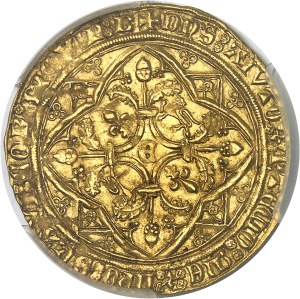 Aquitaine, Edward IV, the Black Prince (1362-1372). Pavillon d'or or noble guyennois à l'E, 1st issue ND (c.1364), B, Bordeaux.