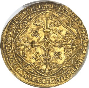 Aquitaine, Edward IV, the Black Prince (1362-1372). Pavillon d'or or noble guyennois à l'E, 1st issue ND (c.1364), R, La Rochelle.