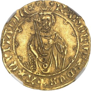 Aquitaine, Charles de France (1469-1472). Hardi d’Or, 2e type ND, Bordeaux.