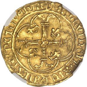 Aquitaine, Charles de France (1469-1472). Hardi d’Or, 2e type ND, Bordeaux.