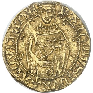 Aquitaine, Charles de France (1469-1472). Demi-hardi d’Or, 2e type ND, Bordeaux.