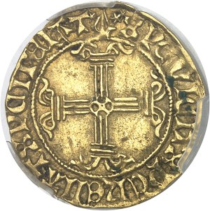 Aquitaine, Charles of France (1469-1472). Demi-hardi d'Or, 2nd type ND, Bordeaux.