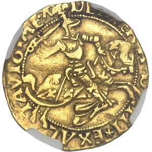 Dombes, Jean II de Bourbon (1456-1488). Ducat d’or au cavalier ND (après 1469), Trévoux.