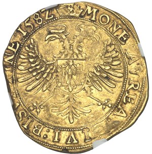 Besançon (city of), in the name of Charles V. Double pistol 158Z (1582), Besançon.