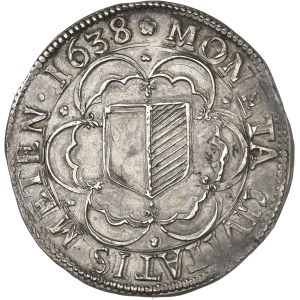 Metz (ville de). Thaler au Saint Étienne, à l’écu simple 1638, Metz.