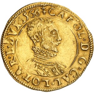Lorraine (duché de), Charles III (1545-1608). Florin d’or ou pistole 1566, Nancy.