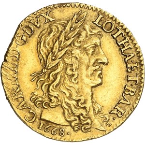 Lorraine (duché de), Charles IV (1625-1675). Charles d’Or 1668, Nancy.