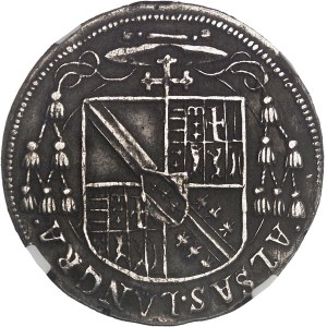 Alsace, évêchés de Strasbourg et Metz, Charles de Lorraine (1593-1607). Teston ou tiers de thaler 1605, Strasbourg.