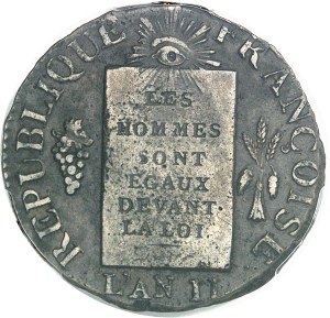 Convention (1792-1795). Sol à la balance FRANÇOISE, without Gregorian year An II (1794), I, Limoges.