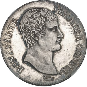 Consulat (1799-1804). 5 francs Bonaparte, aspect Flan bruni (PROOFLIKE) An XI (1803), A, Paris.