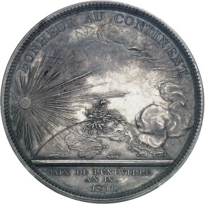 Consulate (1799-1804). Medal, Paix de Lunéville, by Droz, Frappe spéciale (SP) An IX - 1801, Paris.