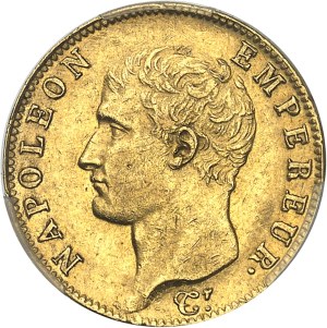 First Empire / Napoleon I (1804-1814). 20 francs bareheaded, revolutionary calendar Year 13 (1805), A, Paris.