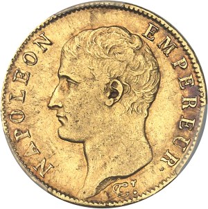 First Empire / Napoleon I (1804-1814). 20 francs barehead, revolutionary calendar, medal strike Year 14 (1806), Q, Perpignan.