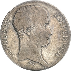 First Empire / Napoleon I (1804-1814). 5 francs barehead, revolutionary calendar Year 14 (1805), D, Lyon.