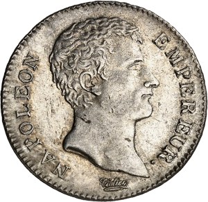 First Empire / Napoleon I (1804-1814). 1 franc revolutionary calendar Year 13 (1805), A, Paris.