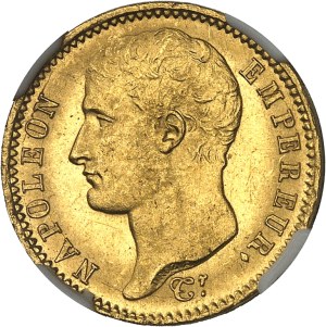 First Empire / Napoleon I (1804-1814). 20 francs type transitoire, grosse tête 1807, A, Paris.