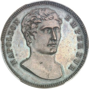 Premier Empire / Napoléon Ier (1804-1814). Essai en bronze au module de 100 francs 1807 par Vassallo, Frappe spéciale (SP) 1807, Gênes.