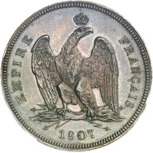 Premier Empire / Napoléon Ier (1804-1814). Essai en bronze au module de 100 francs 1807 par Vassallo, Frappe spéciale (SP) 1807, Gênes.