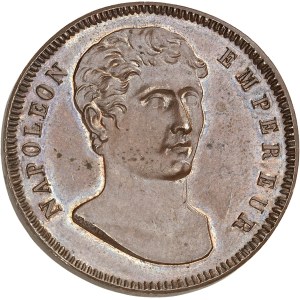 Premier Empire / Napoléon Ier (1804-1814). Essai en bronze au module de 100 francs 1807 par Vassallo 1807, Gênes.