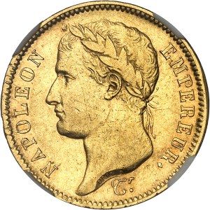 First Empire / Napoleon I (1804-1814). 40 francs République 1808, U, Turin.