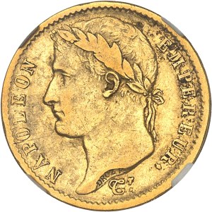 First Empire / Napoleon I (1804-1814). 20 francs République 1808, U, Turin.