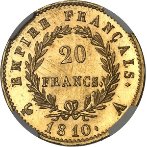 Premier Empire / Napoléon Ier (1804-1814). 20 francs Empire 1810, A, Paris.