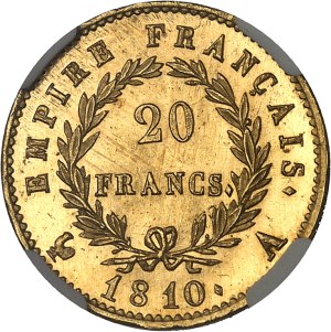 First Empire / Napoleon I (1804-1814). 20 francs Empire 1810, A, Paris.