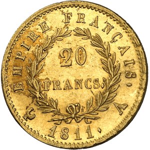 Premier Empire / Napoléon Ier (1804-1814). 20 francs Empire 1811, A, Paris.