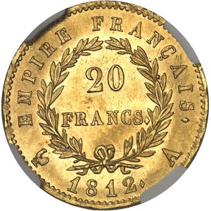 Premier Empire / Napoléon Ier (1804-1814). 20 francs Empire 1812, A, Paris.