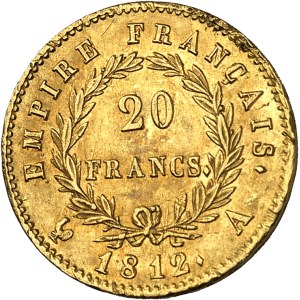 Premier Empire / Napoléon Ier (1804-1814). 20 francs Empire 1812, A, Paris.