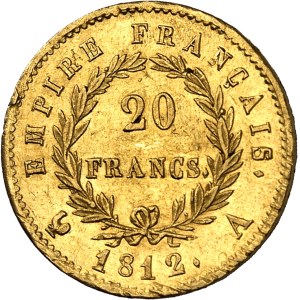 Premier Empire / Napoléon Ier (1804-1814). 20 francs Empire 1812, A, Paris.