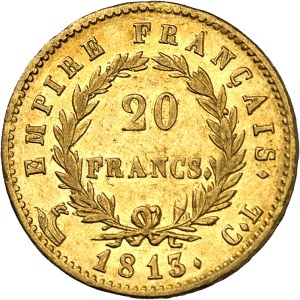 First Empire / Napoleon I (1804-1814). 20 francs Empire 1813, CL, Gênes.