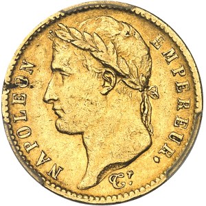 Premier Empire / Napoléon Ier (1804-1814). 20 francs Empire 1813, R couronnée, Rome.