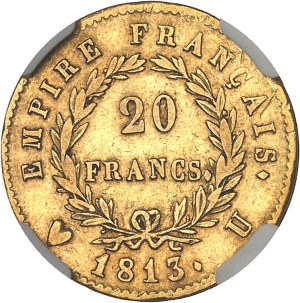 First Empire / Napoleon I (1804-1814). 20 francs Empire 1813, U, Turin.