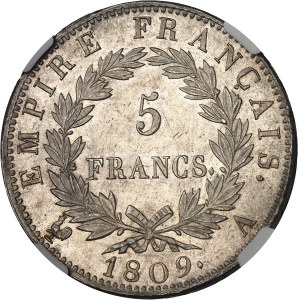 Premier Empire / Napoléon Ier (1804-1814). 5 francs Empire 1809, A, Paris.