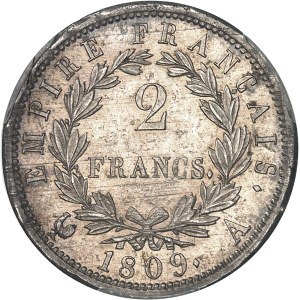 Premier Empire / Napoléon Ier (1804-1814). 2 francs Empire 1809, A, Paris.
